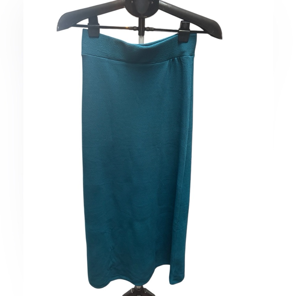 NWT Red Bag Elegant Lined Teal Maxi Skirt, Size Small